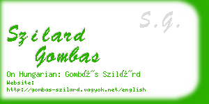 szilard gombas business card